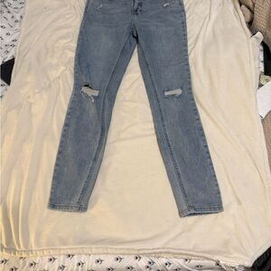 Judy Blue Light Blue Distressed Skinny Jeans